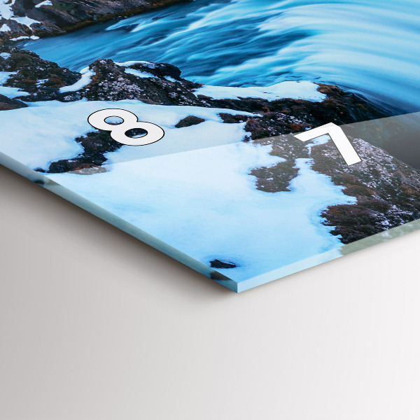 Horizontal wall clock Godafoss Waterfall Iceland