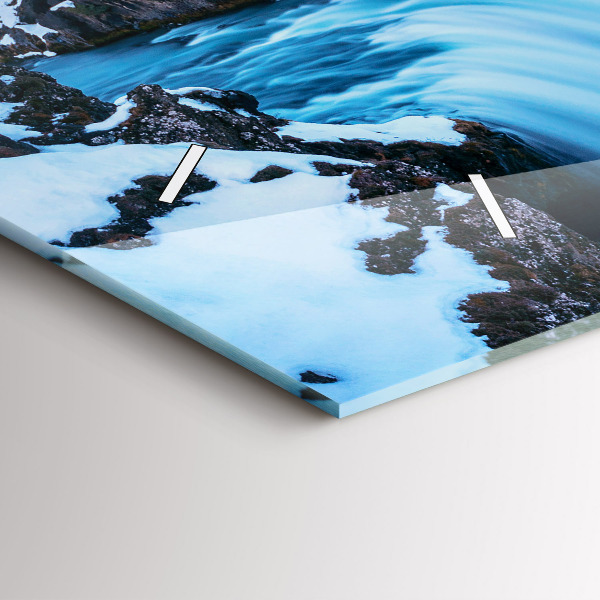 Horizontal wall clock Godafoss Waterfall Iceland