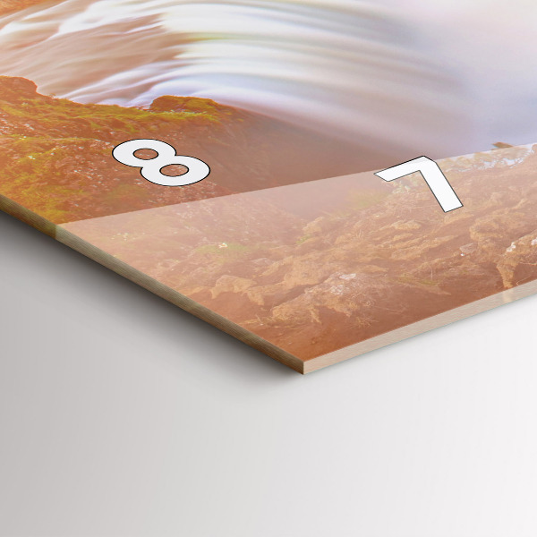 Horizontal wall clock Godafoss in Iceland