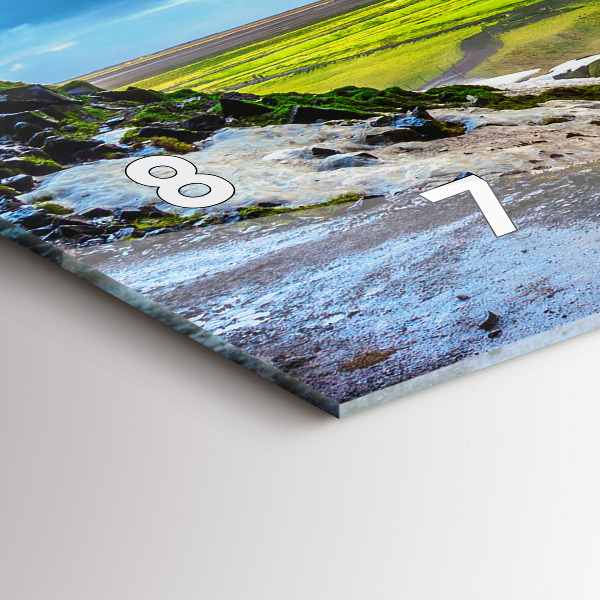 Horizontal wall clock Waterfall in Iceland