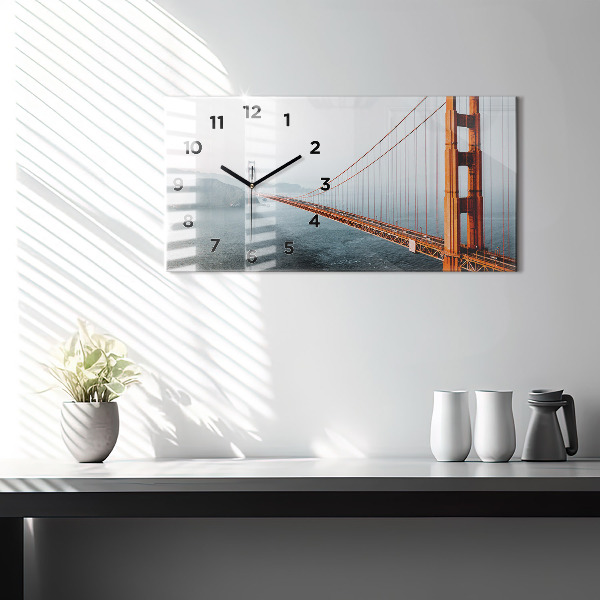 Horizontal wall clock Golden Gate Bridge