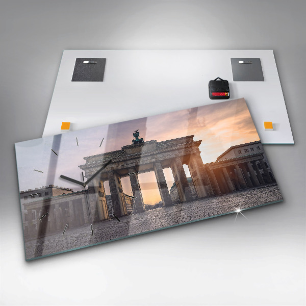 Horizontal wall clock Brandenburg Gate