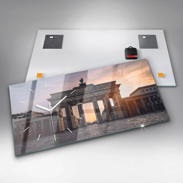 Horizontal wall clock Brandenburg Gate