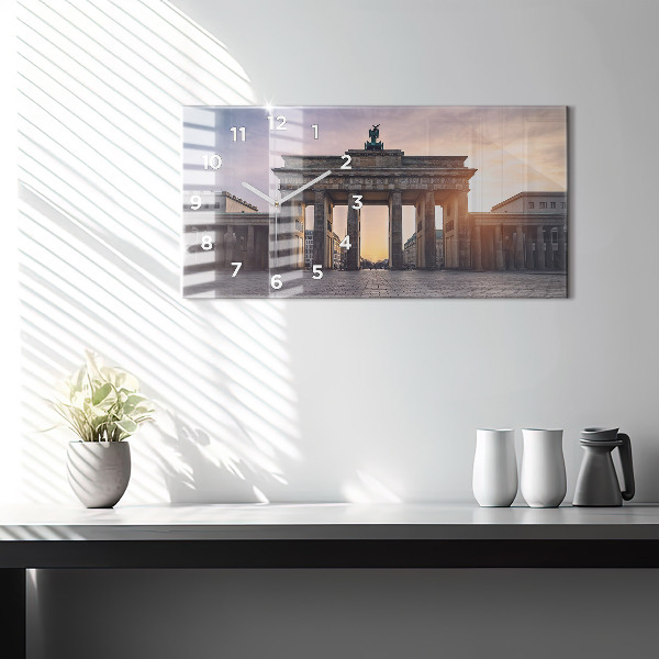 Horizontal wall clock Brandenburg Gate