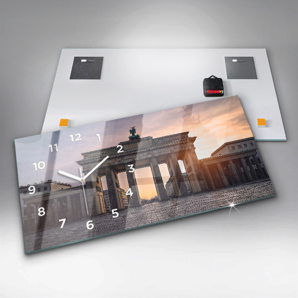 Horizontal wall clock Brandenburg Gate