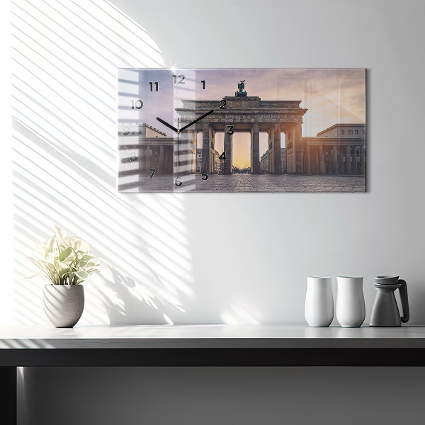 Horizontal wall clock Brandenburg Gate