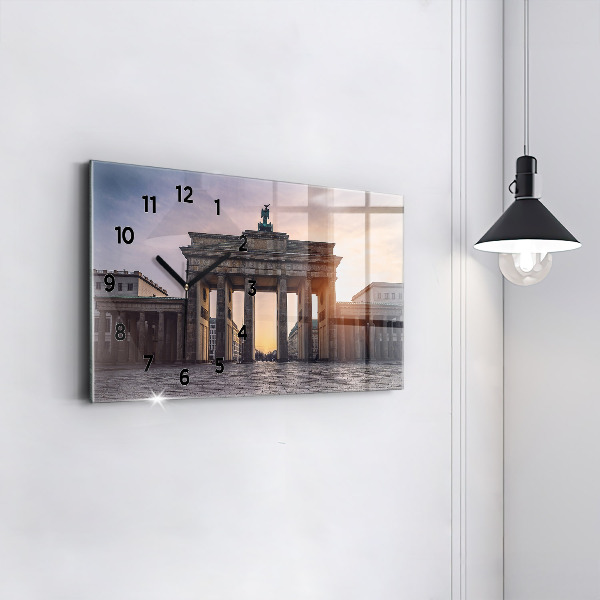 Horizontal wall clock Brandenburg Gate
