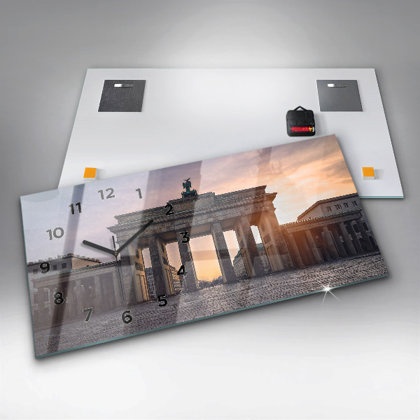 Horizontal wall clock Brandenburg Gate