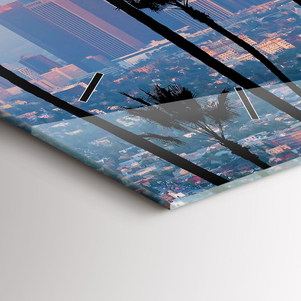 Horizontal wall clock Los Angeles Sunset