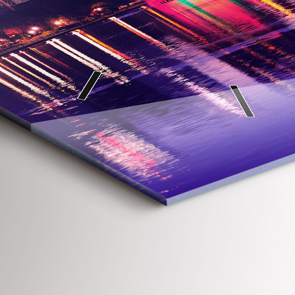 Horizontal wall clock Orlando city skyline