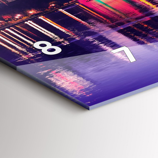 Horizontal wall clock Orlando city skyline