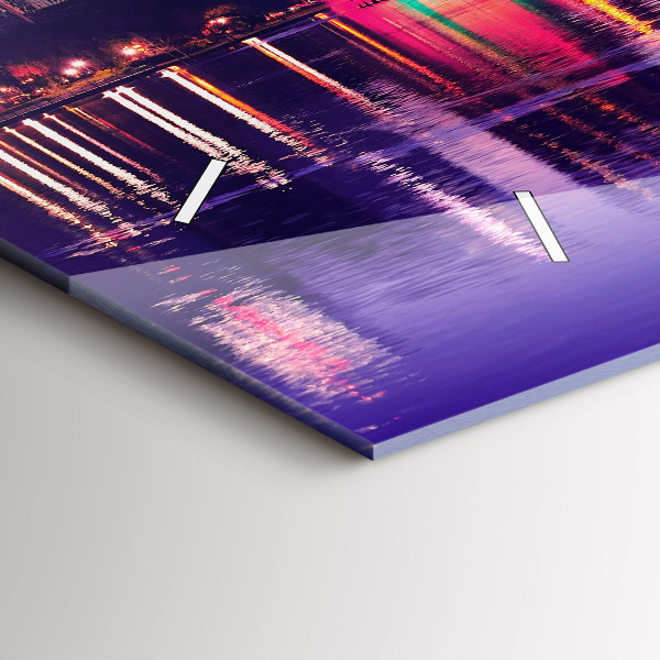 Horizontal wall clock Orlando city skyline