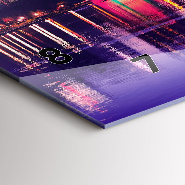 Horizontal wall clock Orlando city skyline