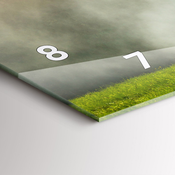 Horizontal wall clock Mountain landscape