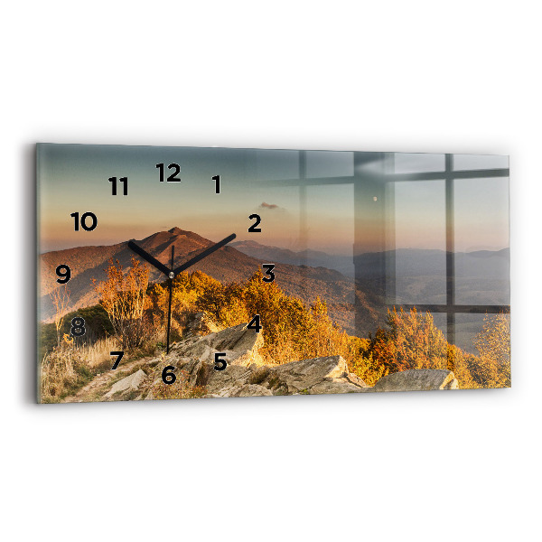 Horizontal wall clock Bieszczady Mountains