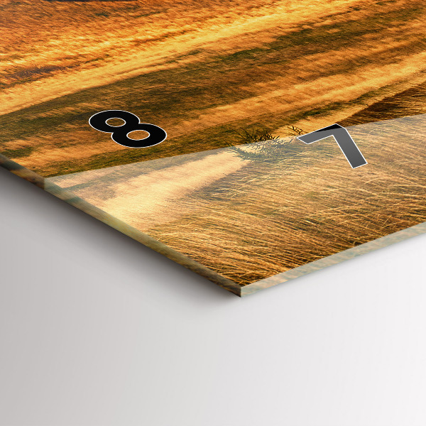 Horizontal wall clock Mountain landscape in autumn