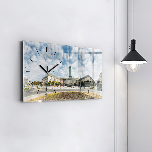 Horizontal wall clock Panorama of the city of Ostrava