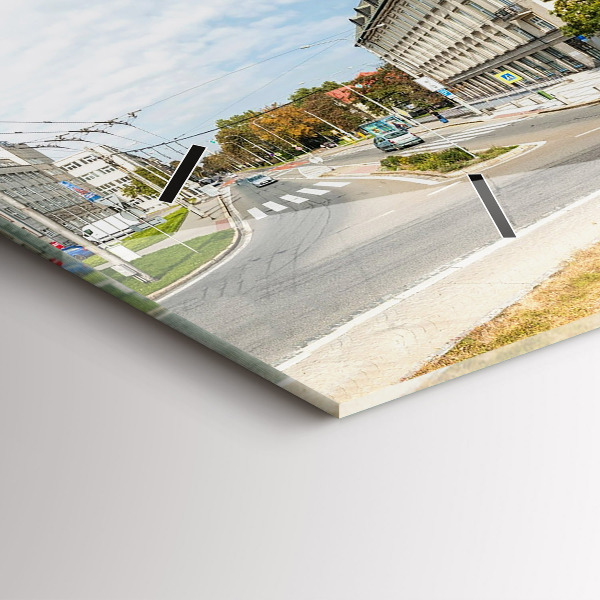 Horizontal wall clock Panorama of the city of Ostrava