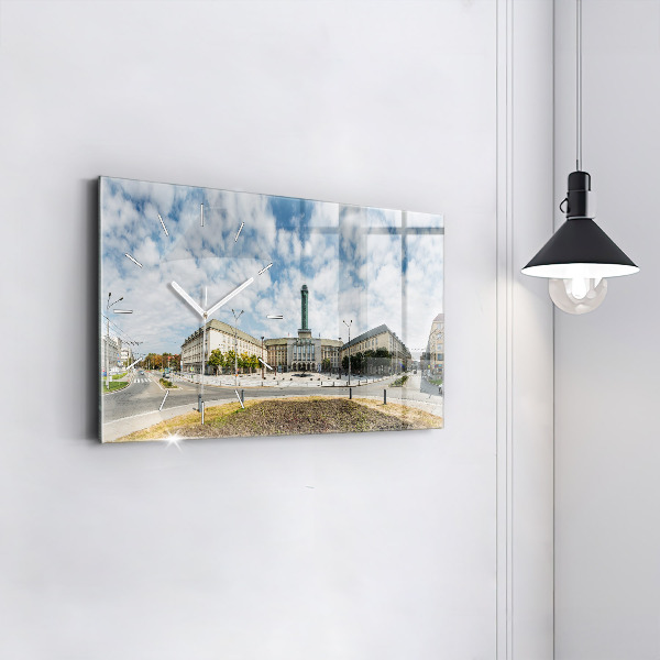 Horizontal wall clock Panorama of the city of Ostrava
