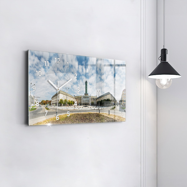 Horizontal wall clock Panorama of the city of Ostrava