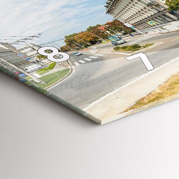 Horizontal wall clock Panorama of the city of Ostrava