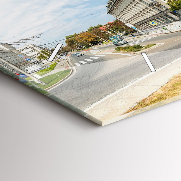 Horizontal wall clock Panorama of the city of Ostrava
