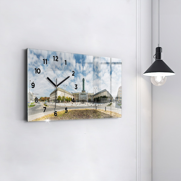 Horizontal wall clock Panorama of the city of Ostrava