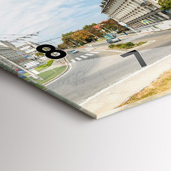 Horizontal wall clock Panorama of the city of Ostrava