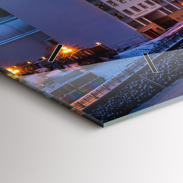 Horizontal wall clock Panorama of the city of Pilsen