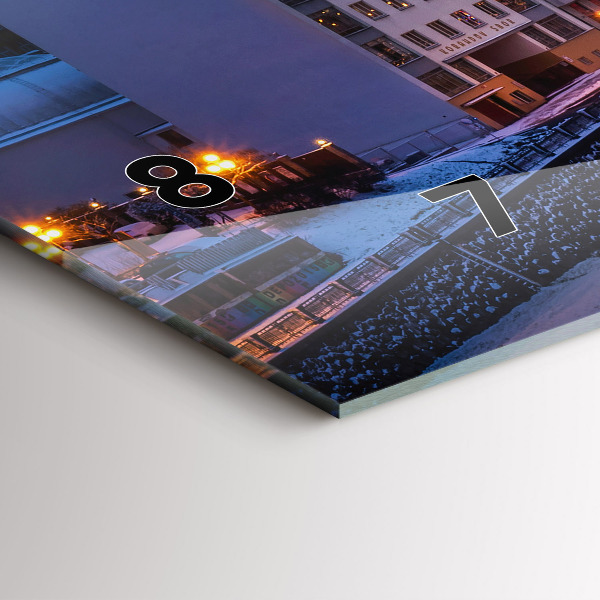 Horizontal wall clock Panorama of the city of Pilsen