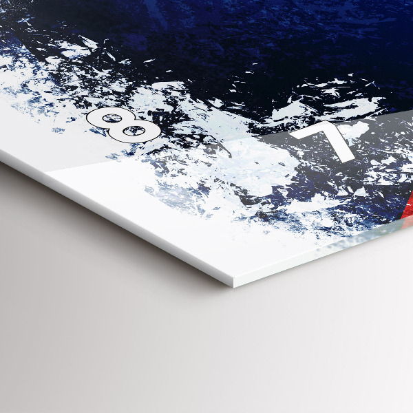 Horizontal wall clock Czech flag