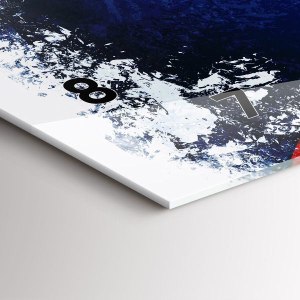 Horizontal wall clock Czech flag