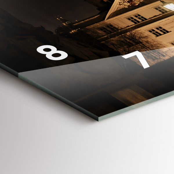 Horizontal wall clock Charles Bridge in Prague