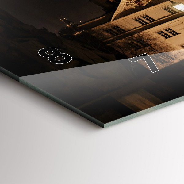 Horizontal wall clock Charles Bridge in Prague