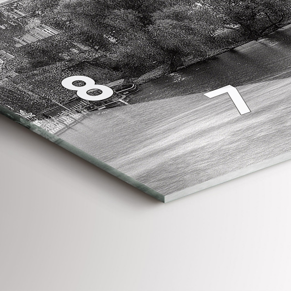 Horizontal wall clock View of Charles Bridge Prague