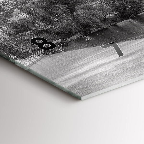 Horizontal wall clock View of Charles Bridge Prague