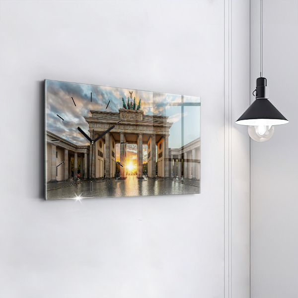 Horizontal wall clock Brandenburg Gate in Berlin