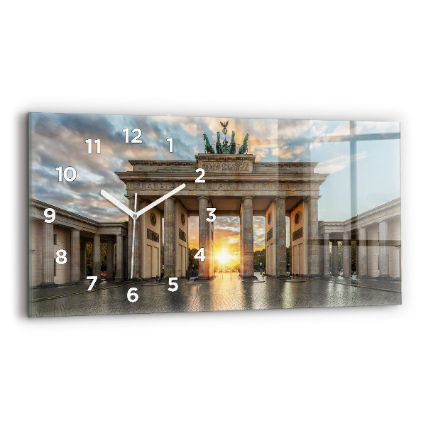Horizontal wall clock Brandenburg Gate in Berlin