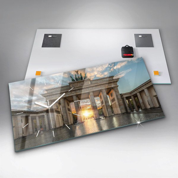 Horizontal wall clock Brandenburg Gate in Berlin