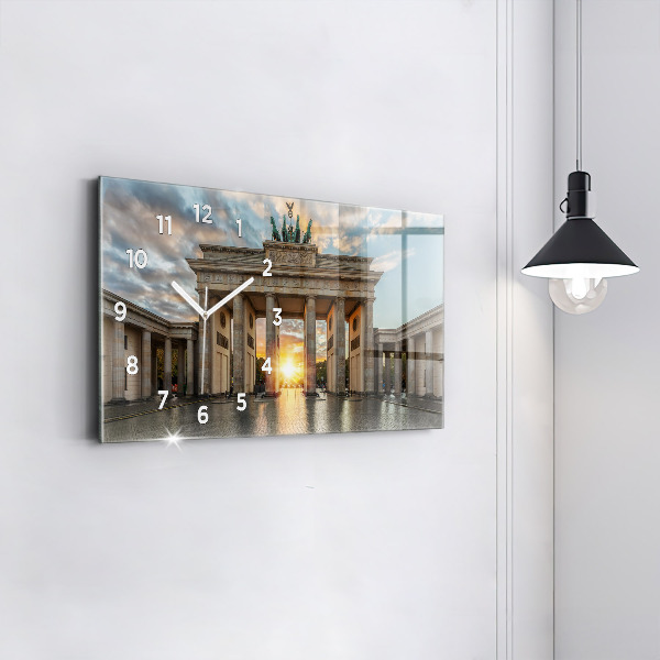 Horizontal wall clock Brandenburg Gate in Berlin