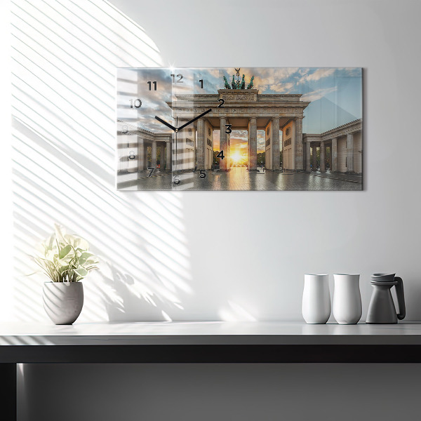 Horizontal wall clock Brandenburg Gate in Berlin