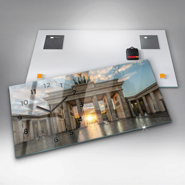 Horizontal wall clock Brandenburg Gate in Berlin