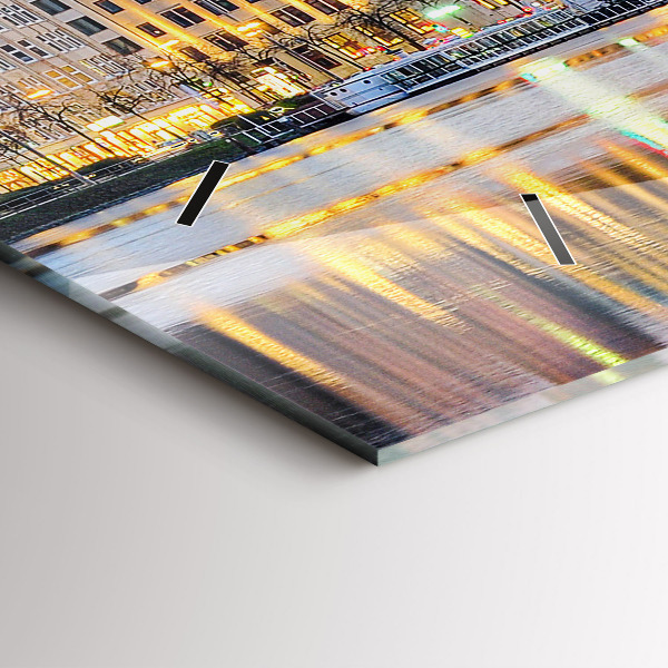 Horizontal wall clock Alster in Hamburg