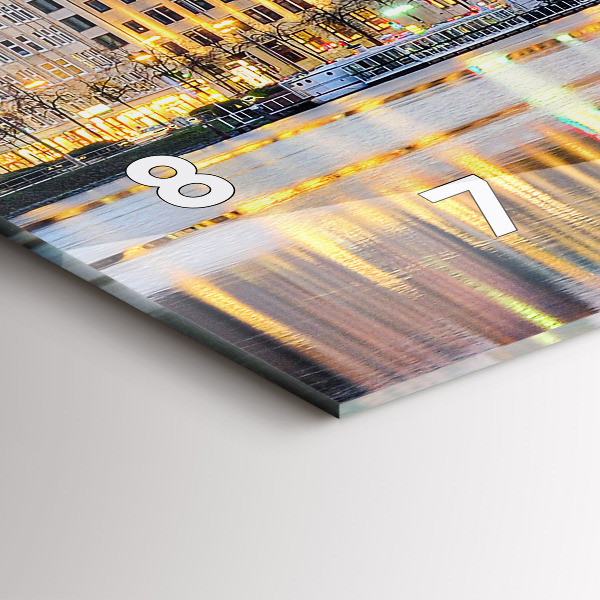 Horizontal wall clock Alster in Hamburg