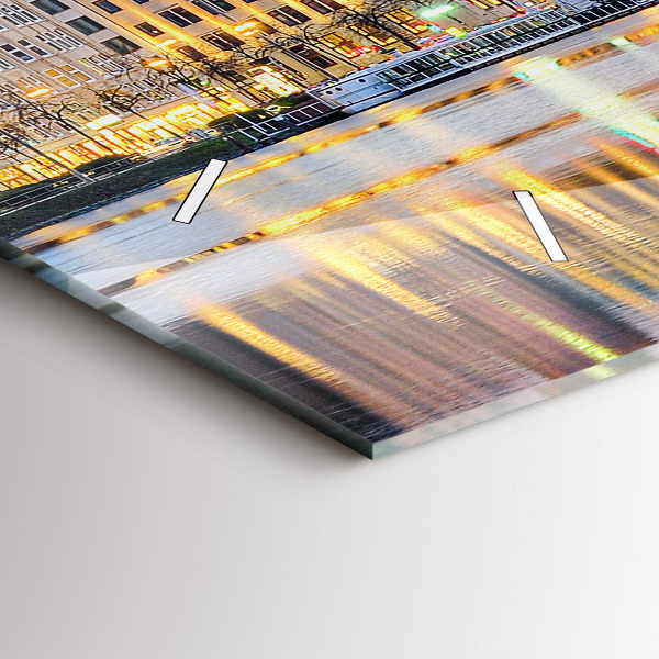 Horizontal wall clock Alster in Hamburg