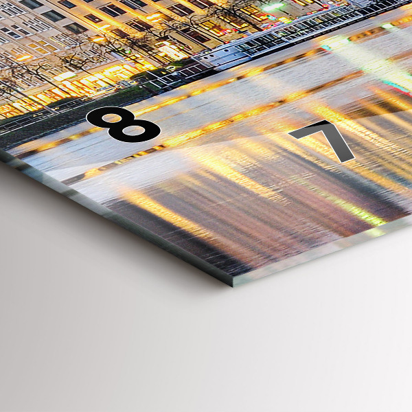 Horizontal wall clock Alster in Hamburg