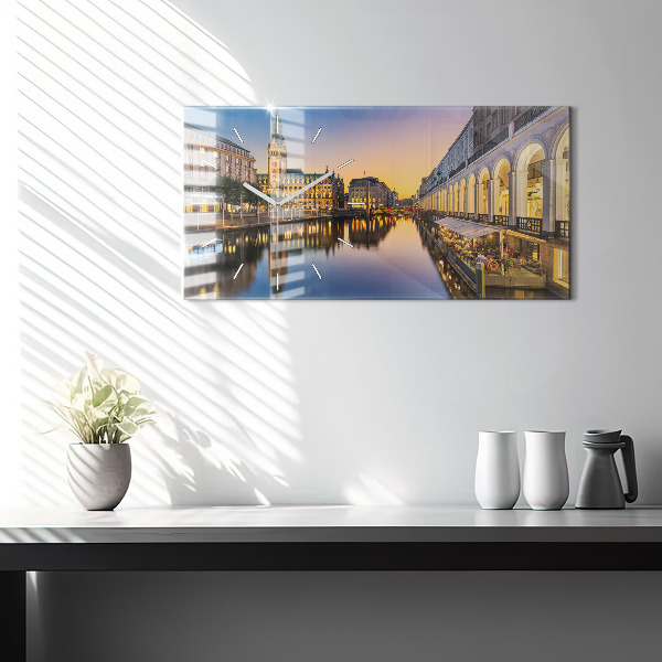 Horizontal wall clock Hamburg City Hall