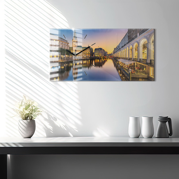 Horizontal wall clock Hamburg City Hall