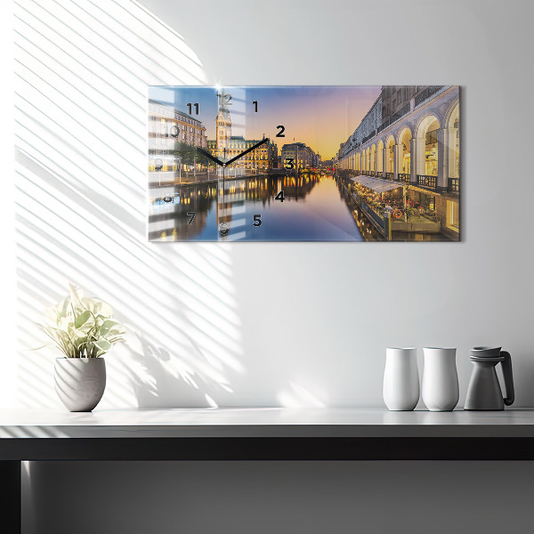 Horizontal wall clock Hamburg City Hall