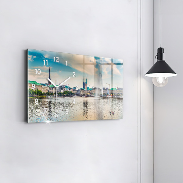 Horizontal wall clock Binnenalster in Hamburg